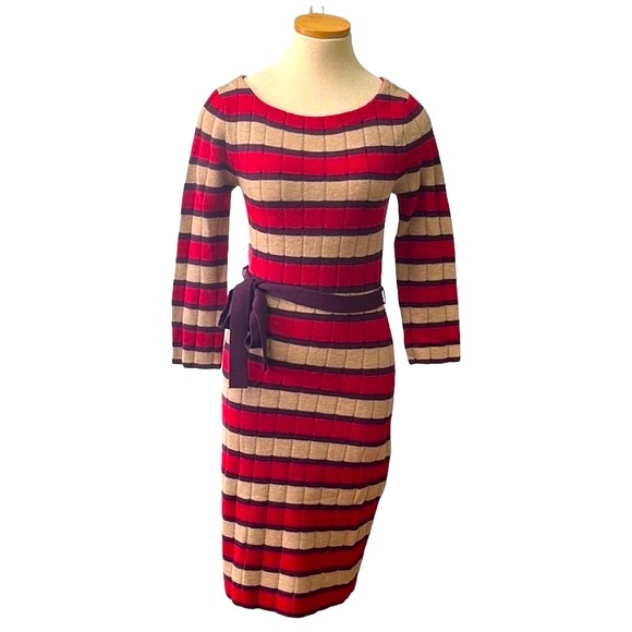 Trina Turk Striped Wool Sweater Dress,  Small - Picture 5 of 13
